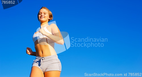 Image of Fit Young Woman Working Out
