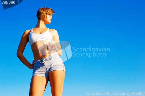 Image of Fit Young Woman Working Out