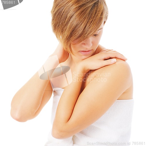 Image of Woman Massaging Herself