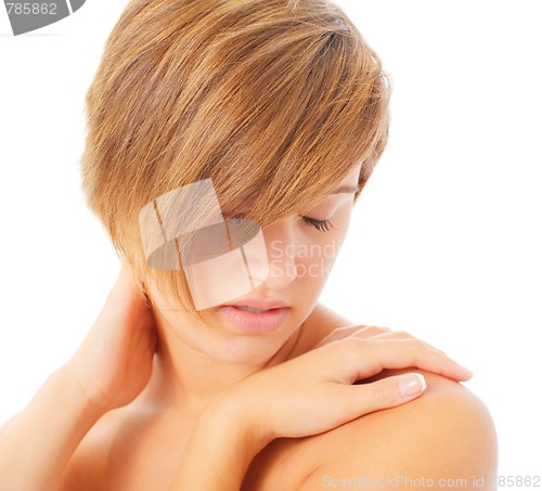 Image of Woman Massaging Herself