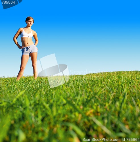 Image of Fit Young Woman Working Out