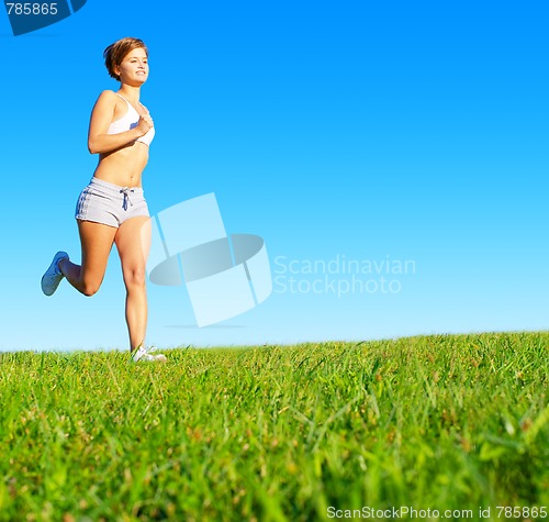 Image of Fit Young Woman Working Out