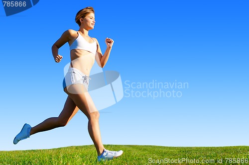 Image of Fit Young Woman Working Out