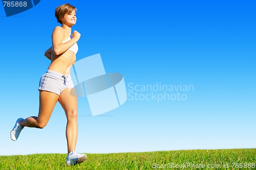 Image of Fit Young Woman Working Out