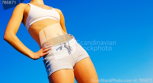 Image of Fit Young Woman Working Out