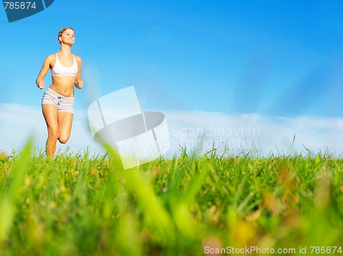 Image of Fit Young Woman Working Out