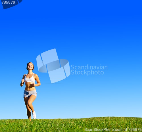 Image of Fit Young Woman Working Out