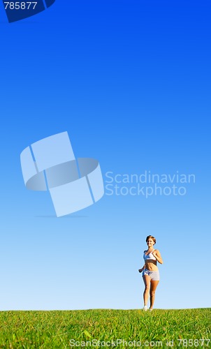 Image of Fit Young Woman Working Out