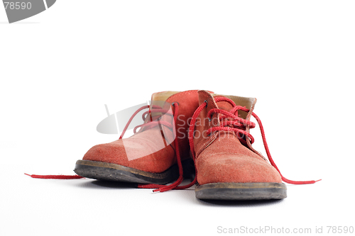 Image of old red boots