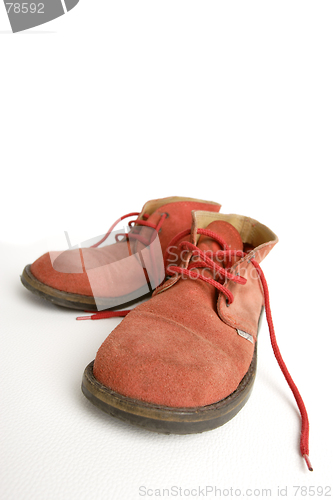 Image of old red boots