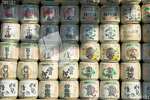 Image of Rice wine barrels