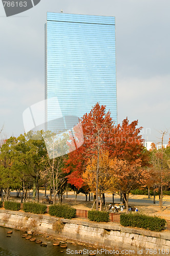 Image of View of building in city park