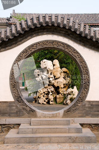 Image of Circle entrance of Chinese garden