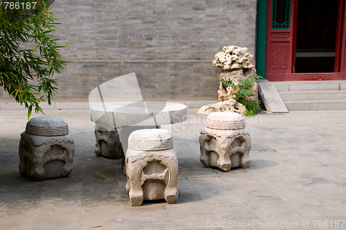 Image of Tone furniture at Chinese garden