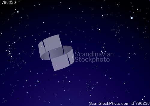 Image of Night sky with star clouds
