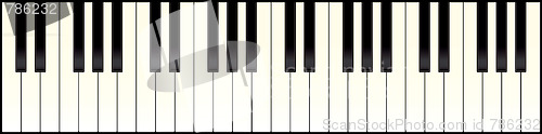 Image of piano keyboard long