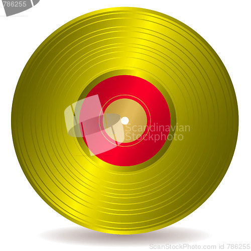 Image of golden disc record album