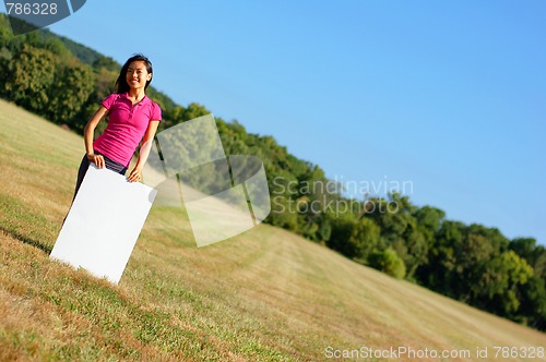 Image of Girl With Poster