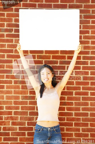 Image of Sexy Girl With Poster