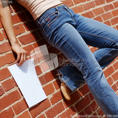 Image of Fashion Girl With Sign