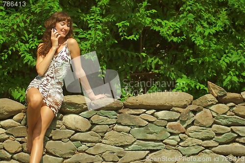 Image of Girl on Cell Phone