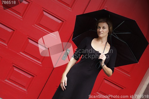 Image of Woman With Umbrella