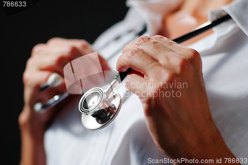 Image of Stethoscope Around Neck