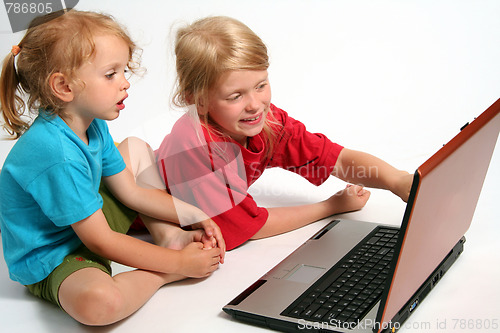 Image of Playing on laptop