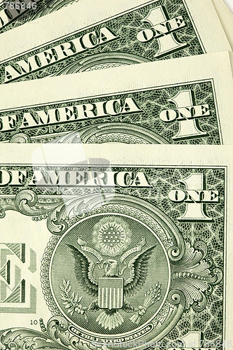 Image of Closeup shot of few dollar bills
