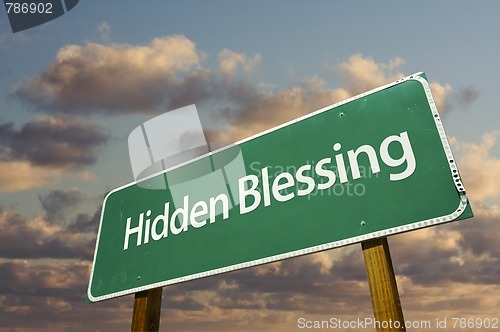 Image of Hidden Blessing Green Road Sign
