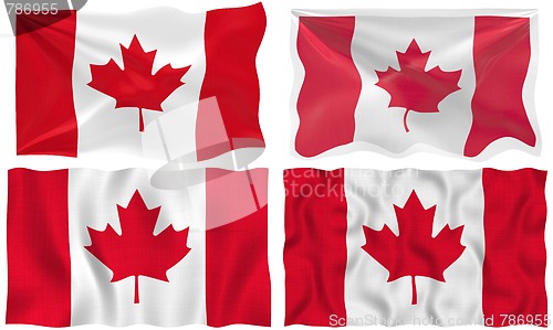 Image of four greats flags of Canada