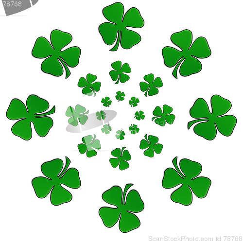 Image of Irish Shamrock In A Circular Shape