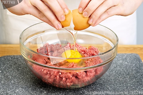 Image of Cooking with egg and ground beef