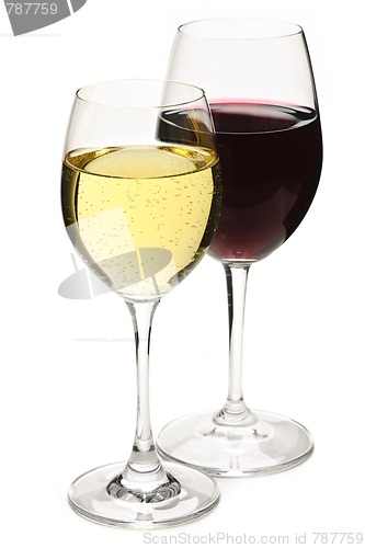 Image of Red and white wine