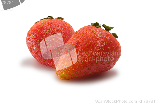 Image of Strawberries isolated on white