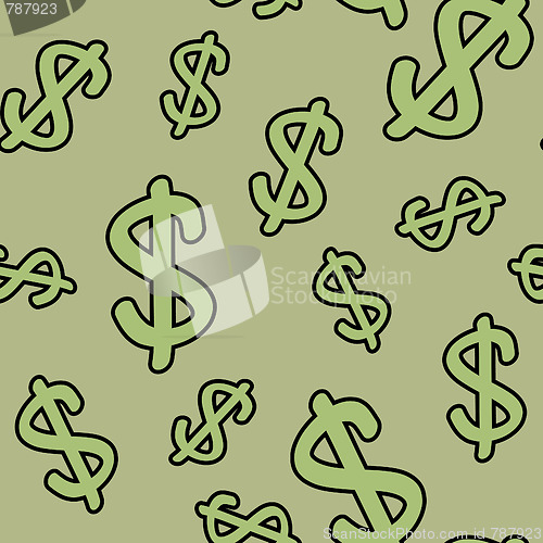 Image of Background with symbols of dollar