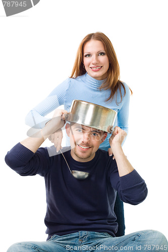 Image of Couple cooking