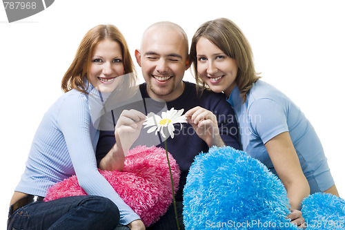 Image of Thre Friends sit together and laughing