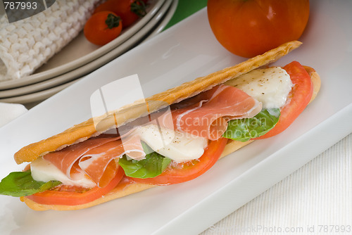 Image of panini caprese and parma ham