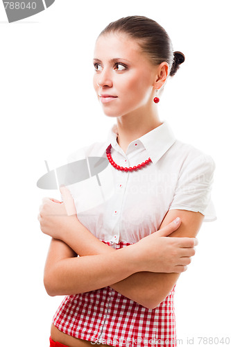 Image of Confident woman in formal wear
