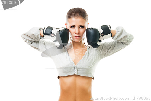 Image of Woman, boxing champion