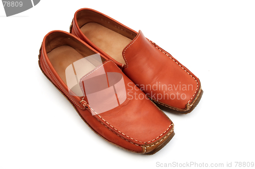 Image of Red leather shoes