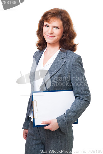 Image of Business woman with tablet