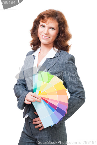 Image of Woman choose color 