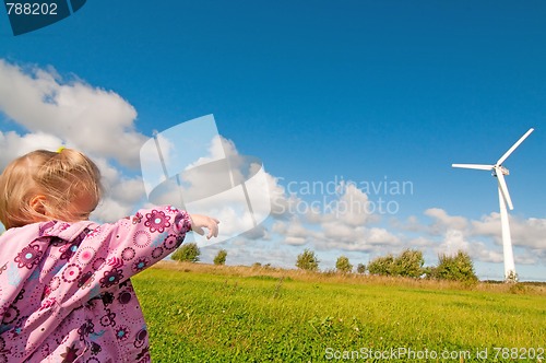 Image of Windmill in nature