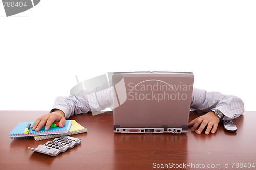 Image of Businessman sleeping