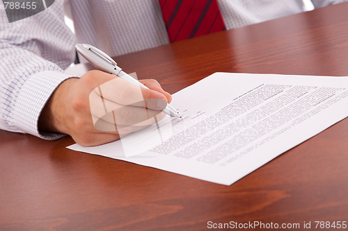 Image of Signing a contract