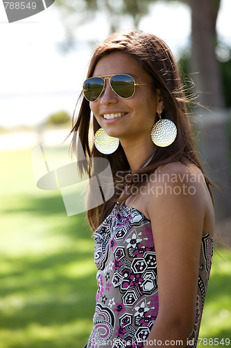 Image of  teenage girl at the park