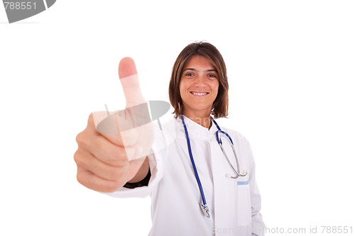 Image of friendly female doctor