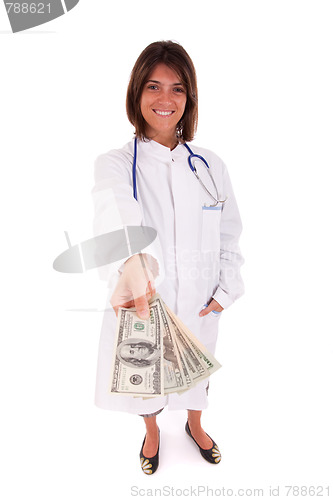 Image of friendly female doctor